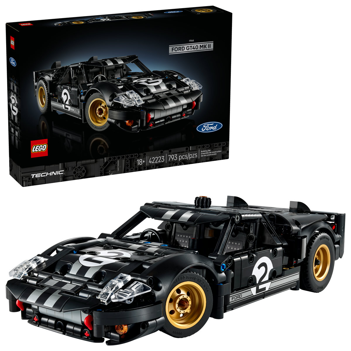 Lego&reg; Technic&trade; Auto De Carreras Ford Gt40 Mkii De 1966 - 42223 image number null