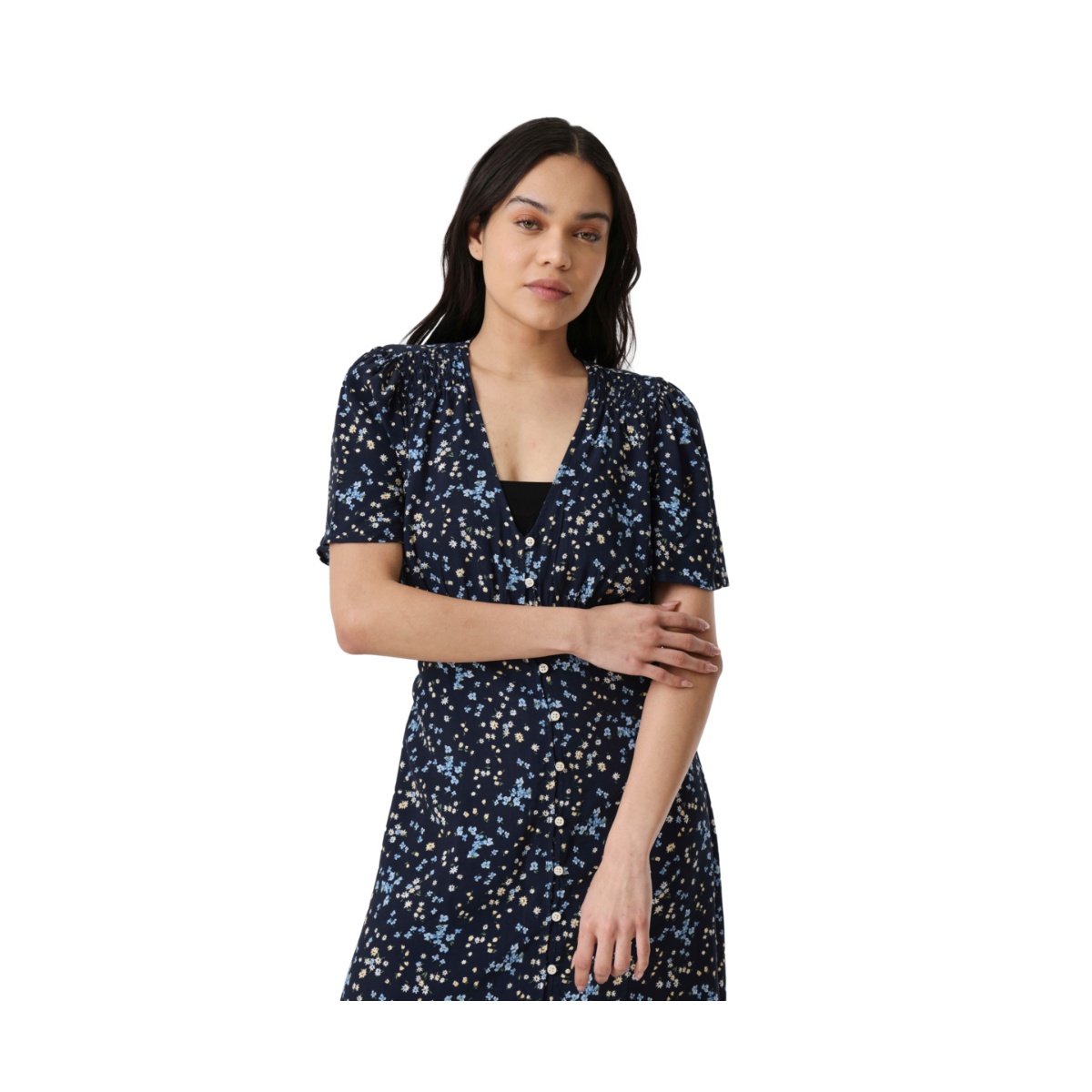 Vestido De Manga Corta Levis Para Mujer Curvy image number null