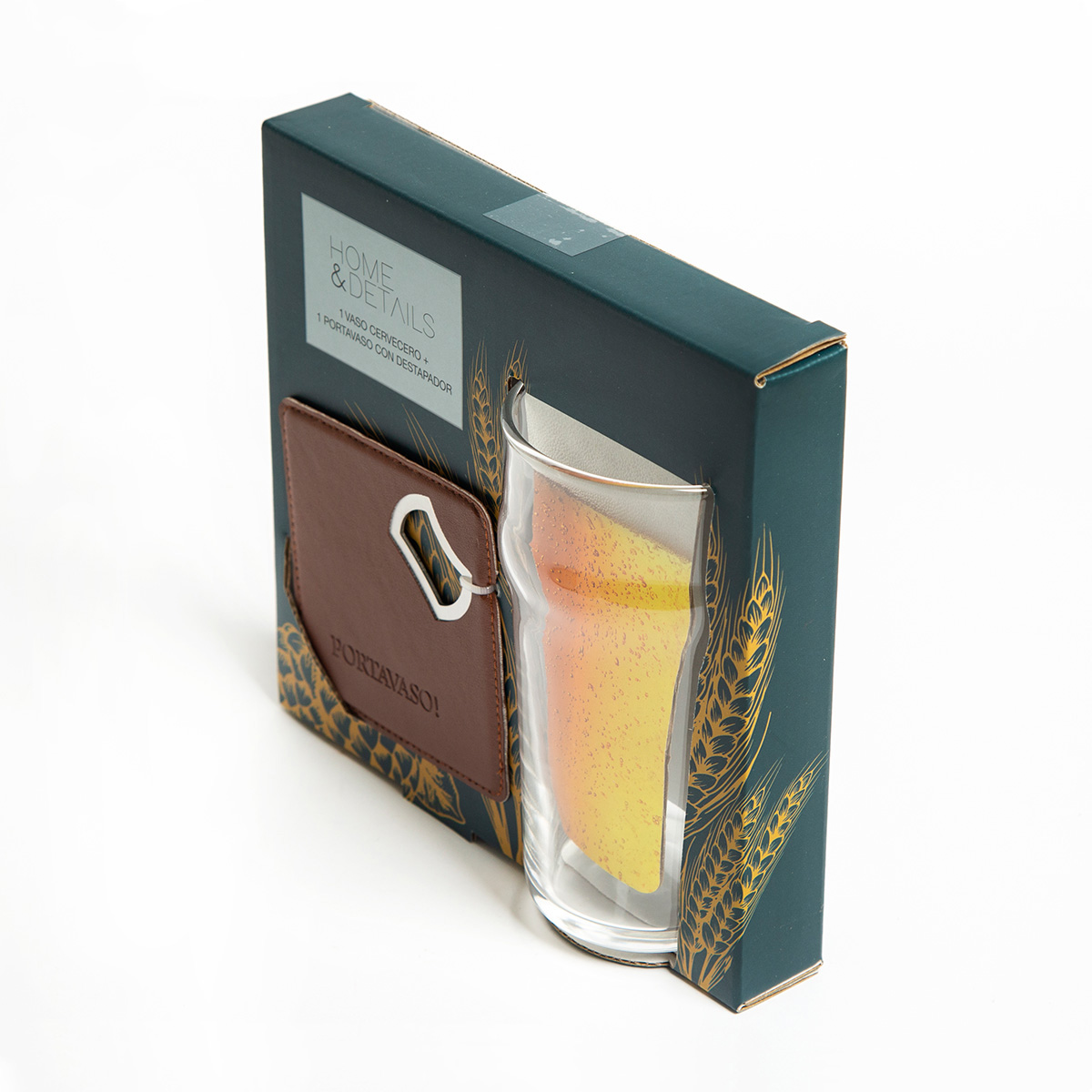 Tarro Cerveza de Vidrio Hierro Transparente HOME&DETAILS image number null