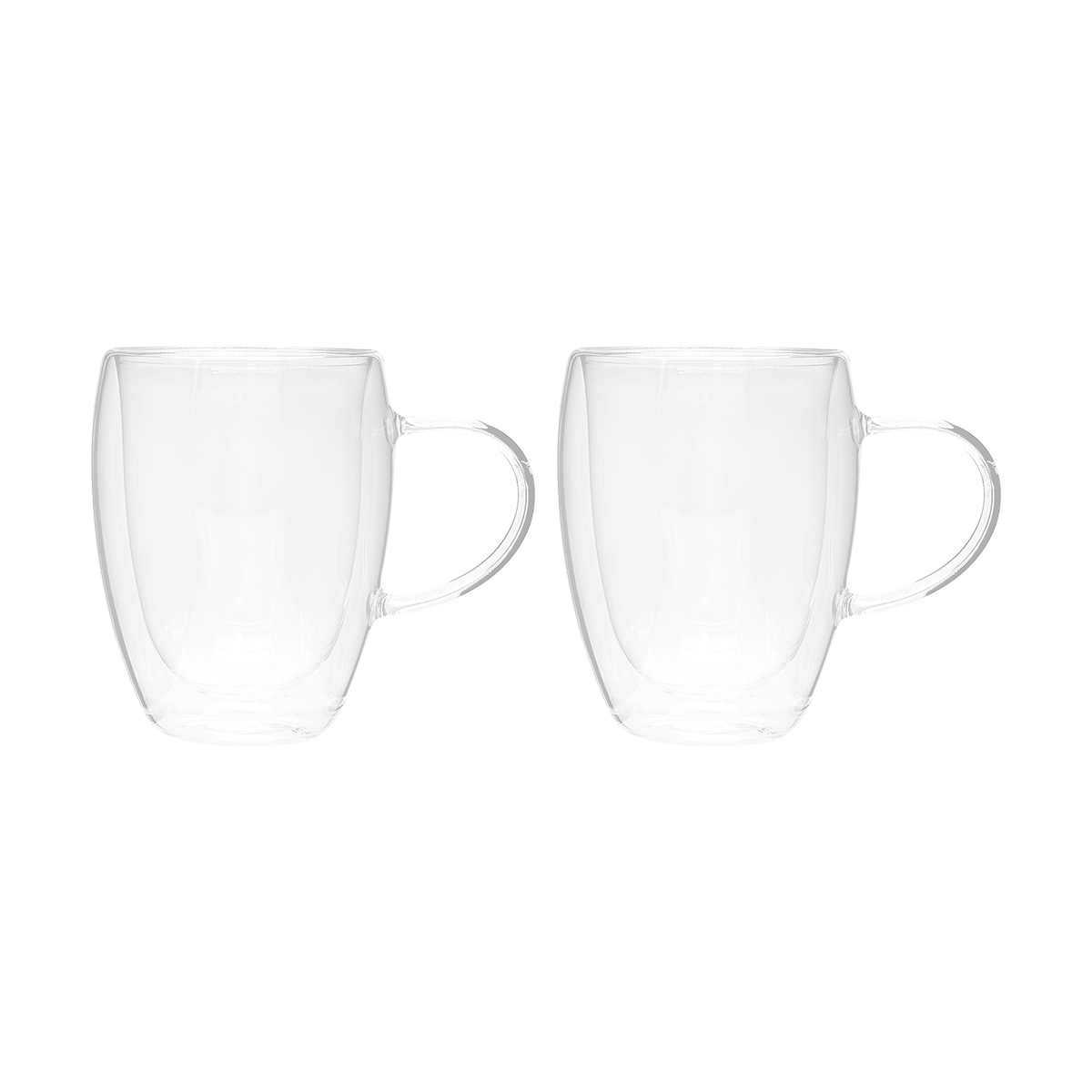 Set de Tazas de Vidrio Borosilicato Doble Pared 350 ml Chefmaker image number null