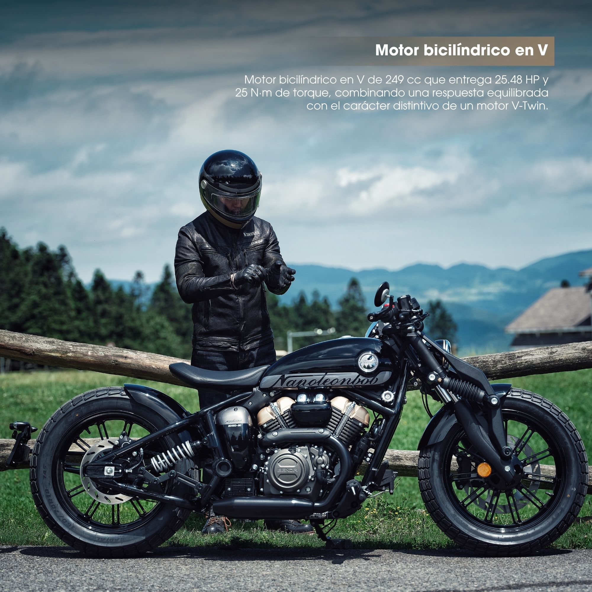 Motocicleta Chopper Benda Napoleonbob 250 Negro 2026 image number null