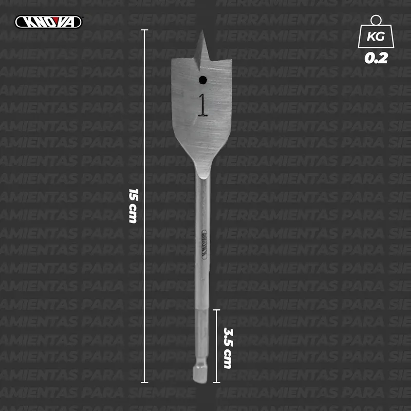 Juego con 6 Brocas Planas Para Madera Kn 7646 Knova image number null