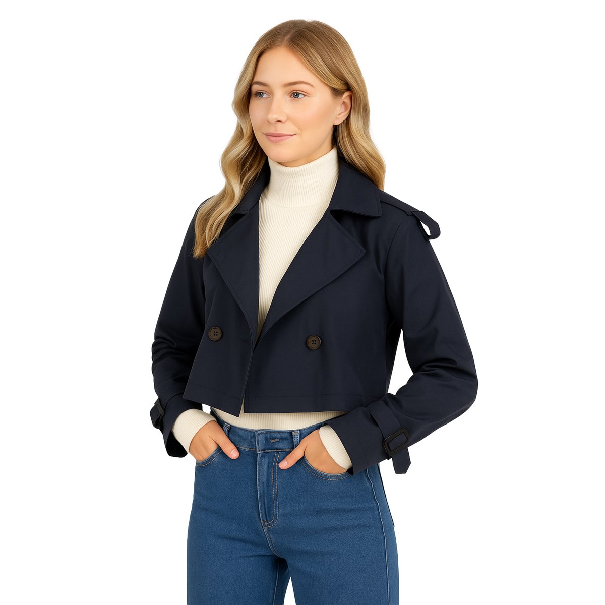 Gabardina Corta Forever 21 para Mujer Junior image number null