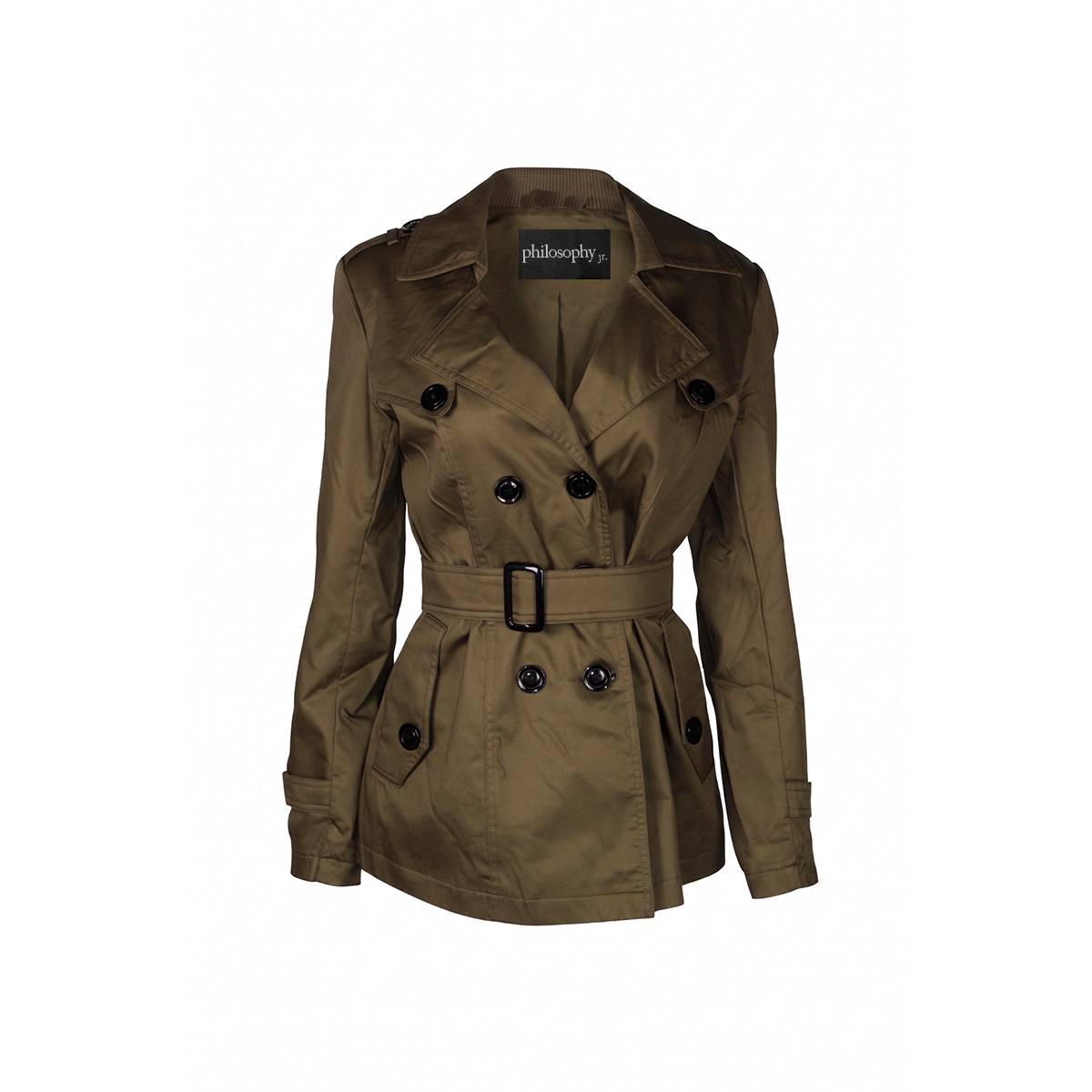 Gabardina Con Cintur&oacute;n Philosophy Woman Para Mujer Casual image number null