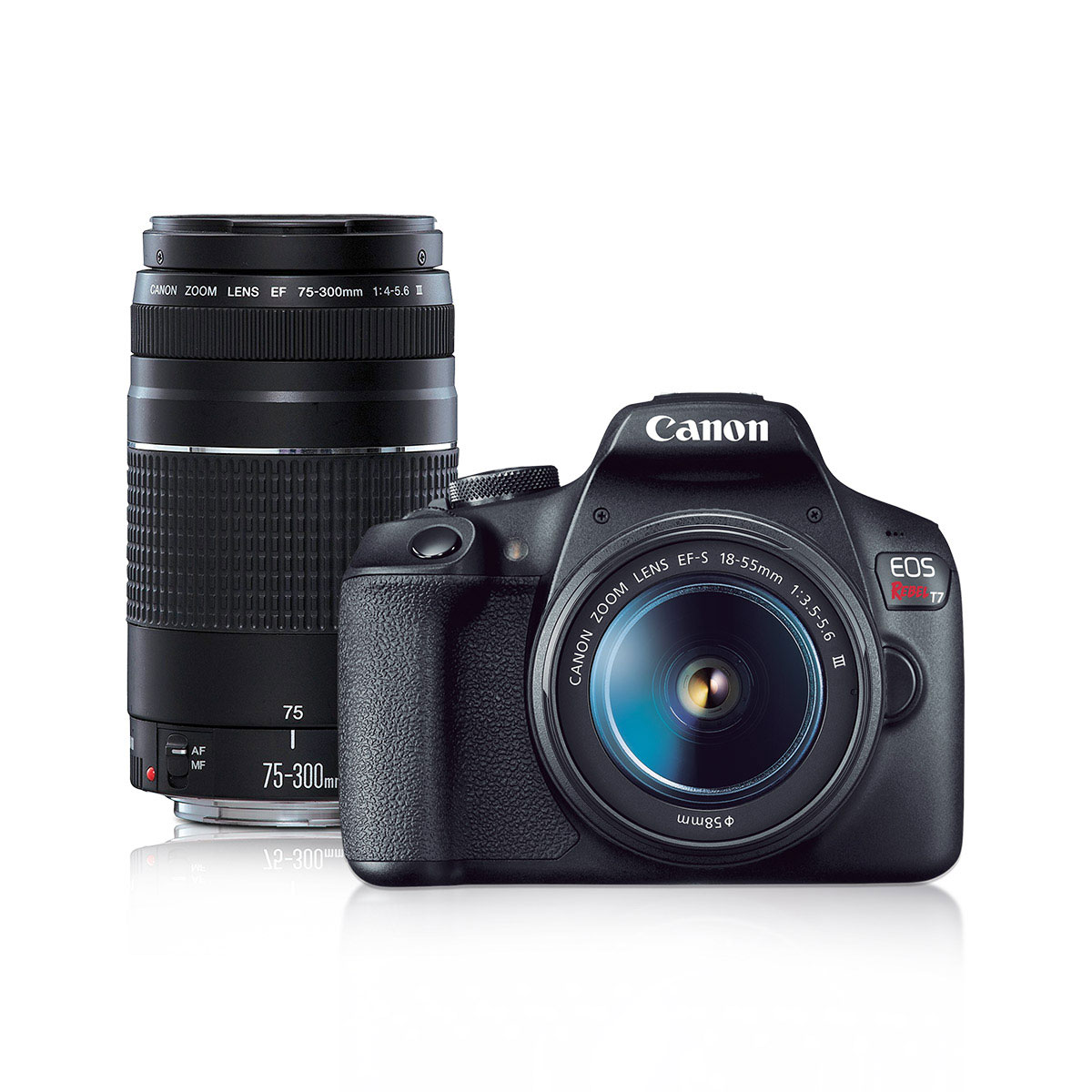 C&aacute;mara Canon T7 Lente EF-S 18-55 mm EF 75-300 mm F4-5.6 I image number null
