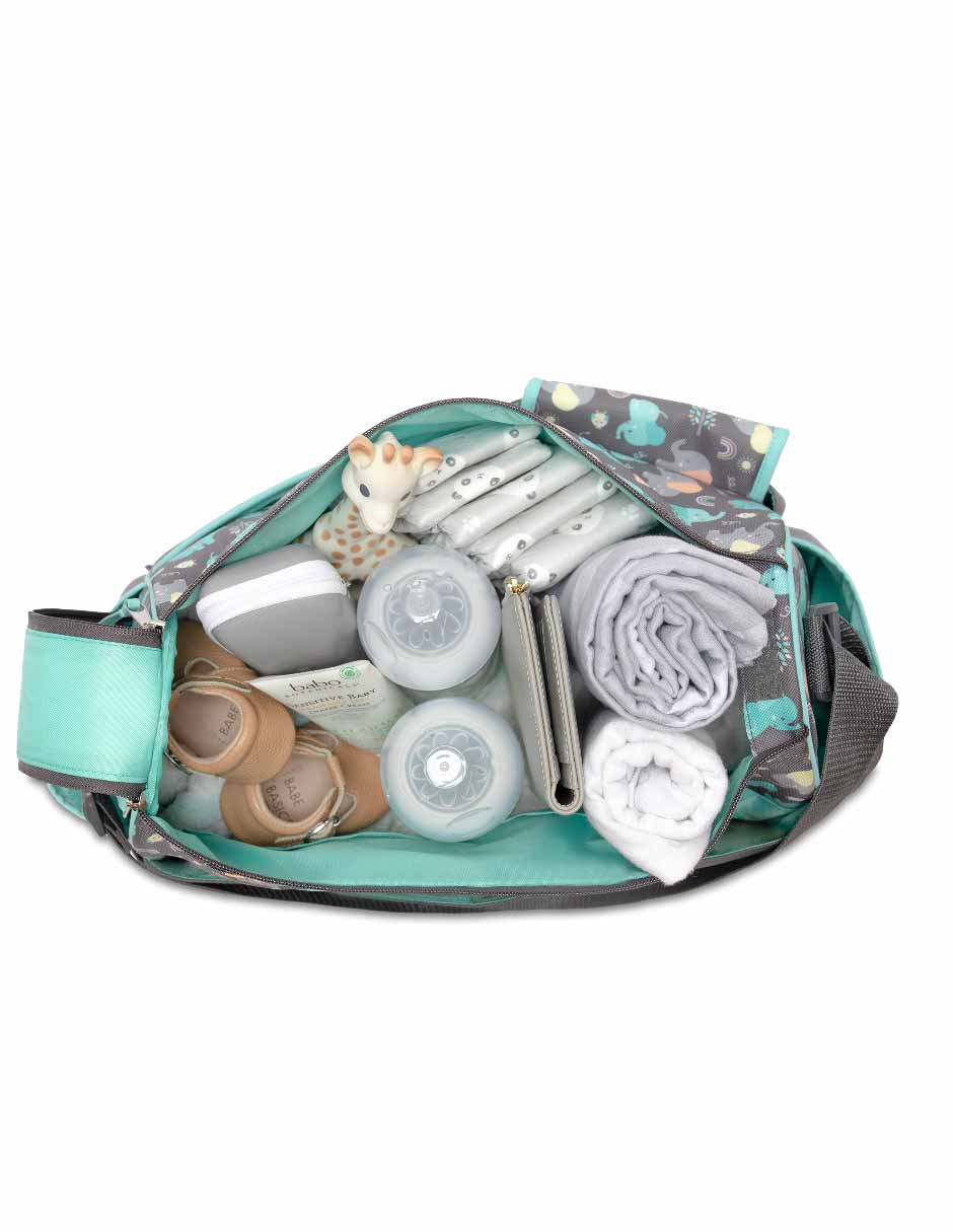 Pa&ntilde;alera Duffle Elefantito Aqua Baby Boom image number null