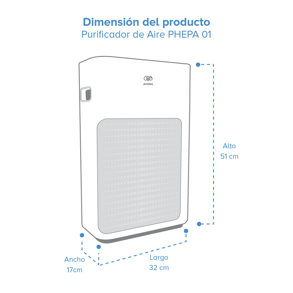 Purificador De Aire Avera Timer Phepa01 image number null