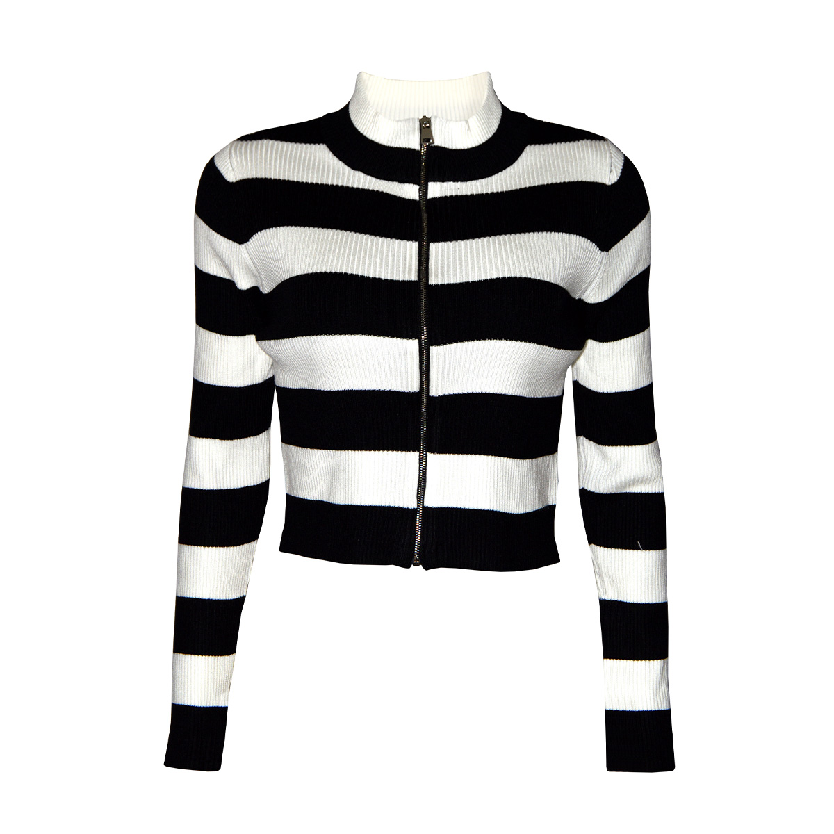 Su&eacute;ter estampado a rayas con cierre Philosophy para mujer. image number null
