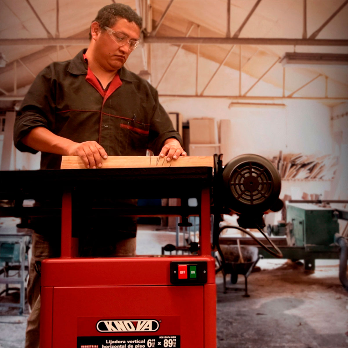 Lijadora Horizontal y Vertical Profesional de  "6 X 89" KN BHV-689  Knova image number null
