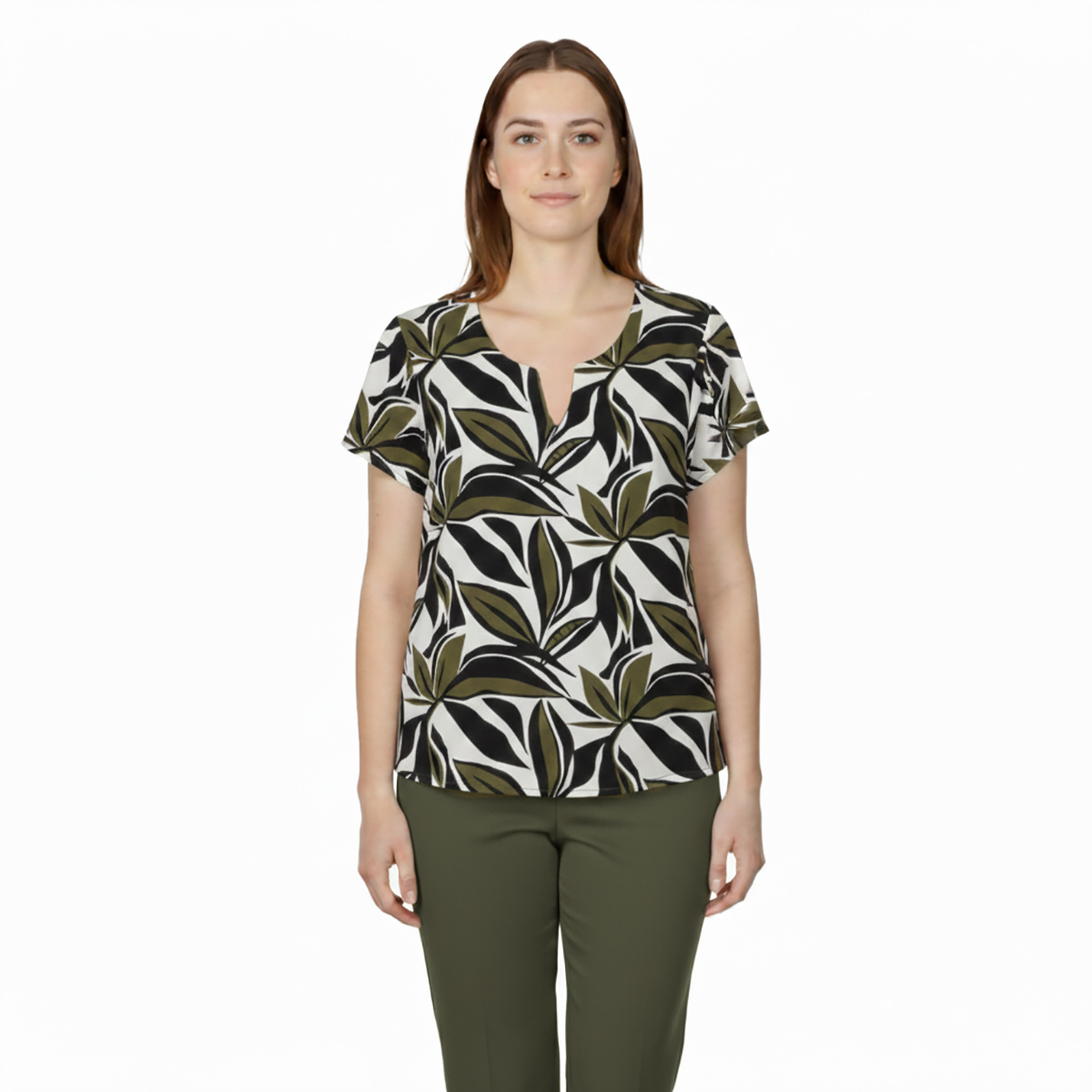 Conjunto 3 Piezas Saco Con Pantal&oacute;n Y Blusa Estampada Diva Para Mujer image number null
