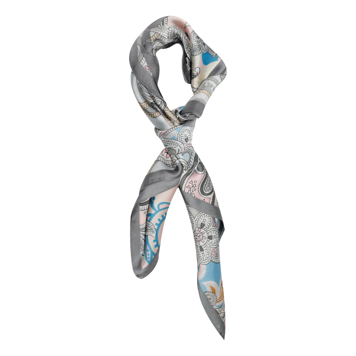 Pa&ntilde;uelo Satinado Paisley Print Gris&nbsp;Phi By Philosophy Jr image number null