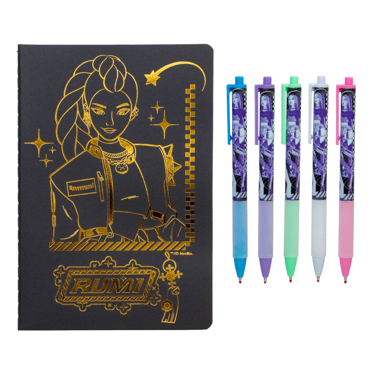 Set Libreta con Plumas M&aacute;gicas Neon Netflix Las Guerreras K-Pop image number null