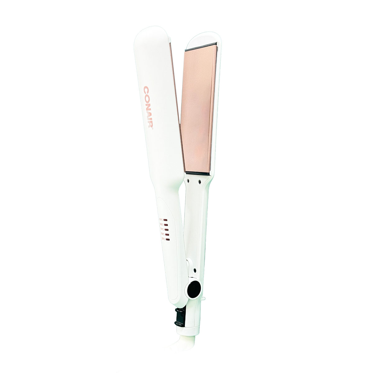 Conair Alaciadora Blanca Con Placas Rose Gold Doble Cer&aacute;mica image number null