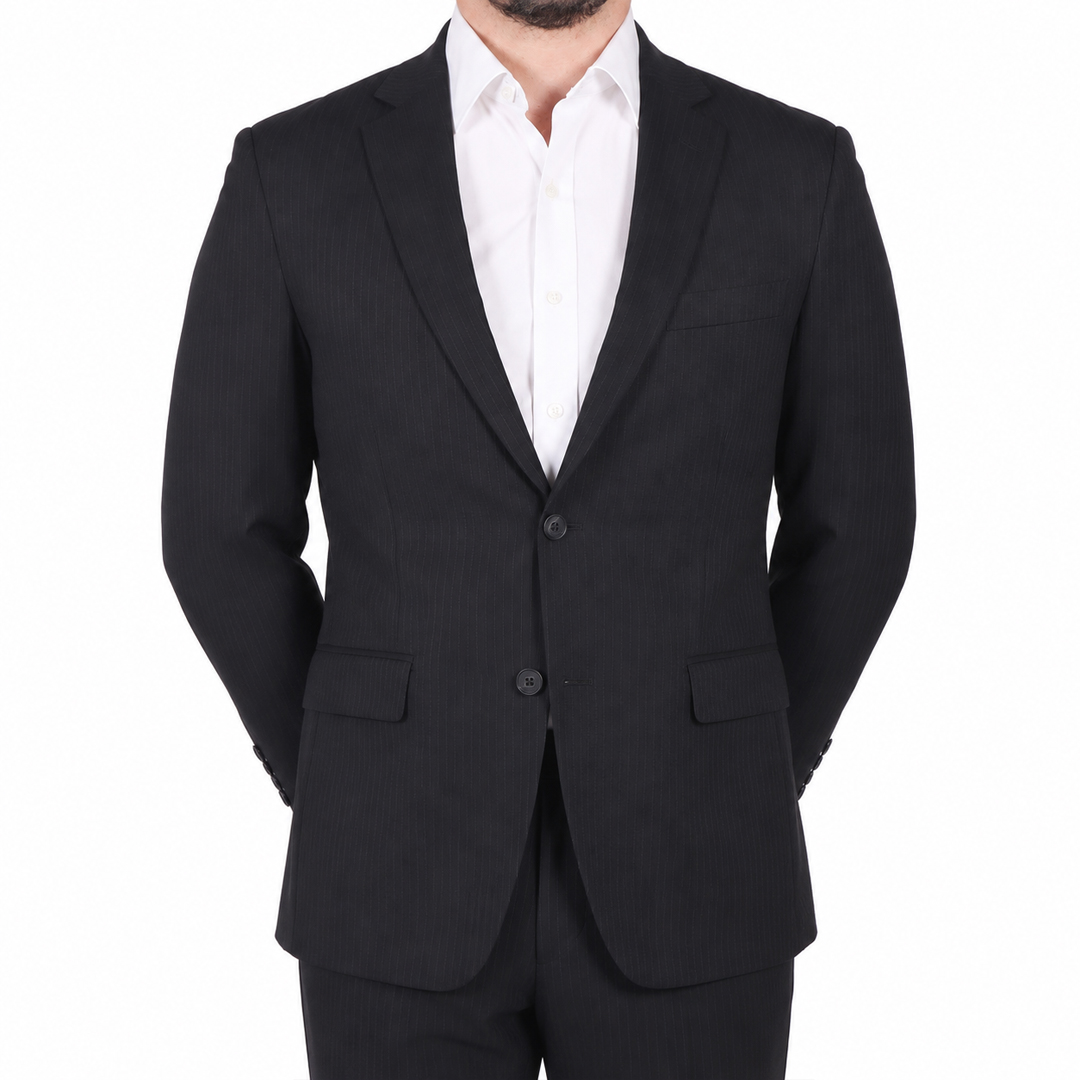 Saco Sastre Rayas Finas Formal De LMENTAL para Hombre image number null