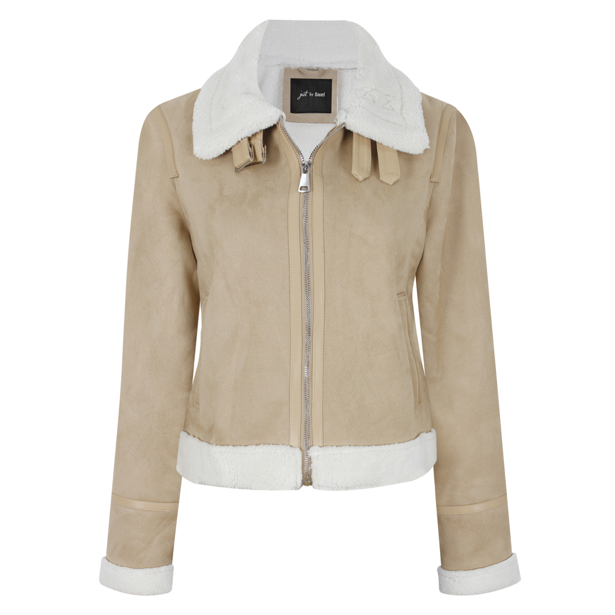 Chamarra tipo aviador con borrega para Mujer Petite JUST BY BASEL image number null