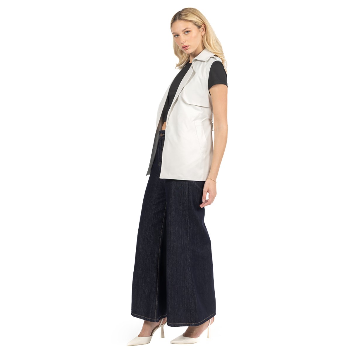 Chaleco Gabardina Cinta Forever 21 para Mujer Junior image number null