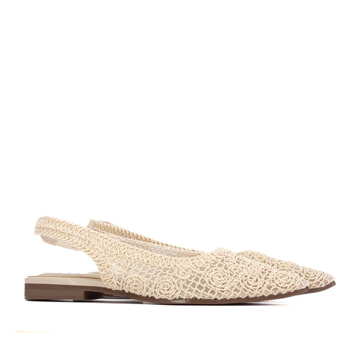 Balerina Puntal de Encaje Puntal Xti Beige para Mujer image number null