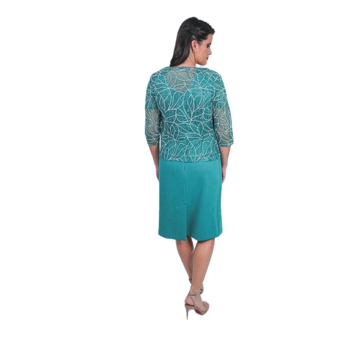 Conjunto de 2 Piezas Vestido Combinado Ensamble Manga 3/4 La Difference para Mujer image number null
