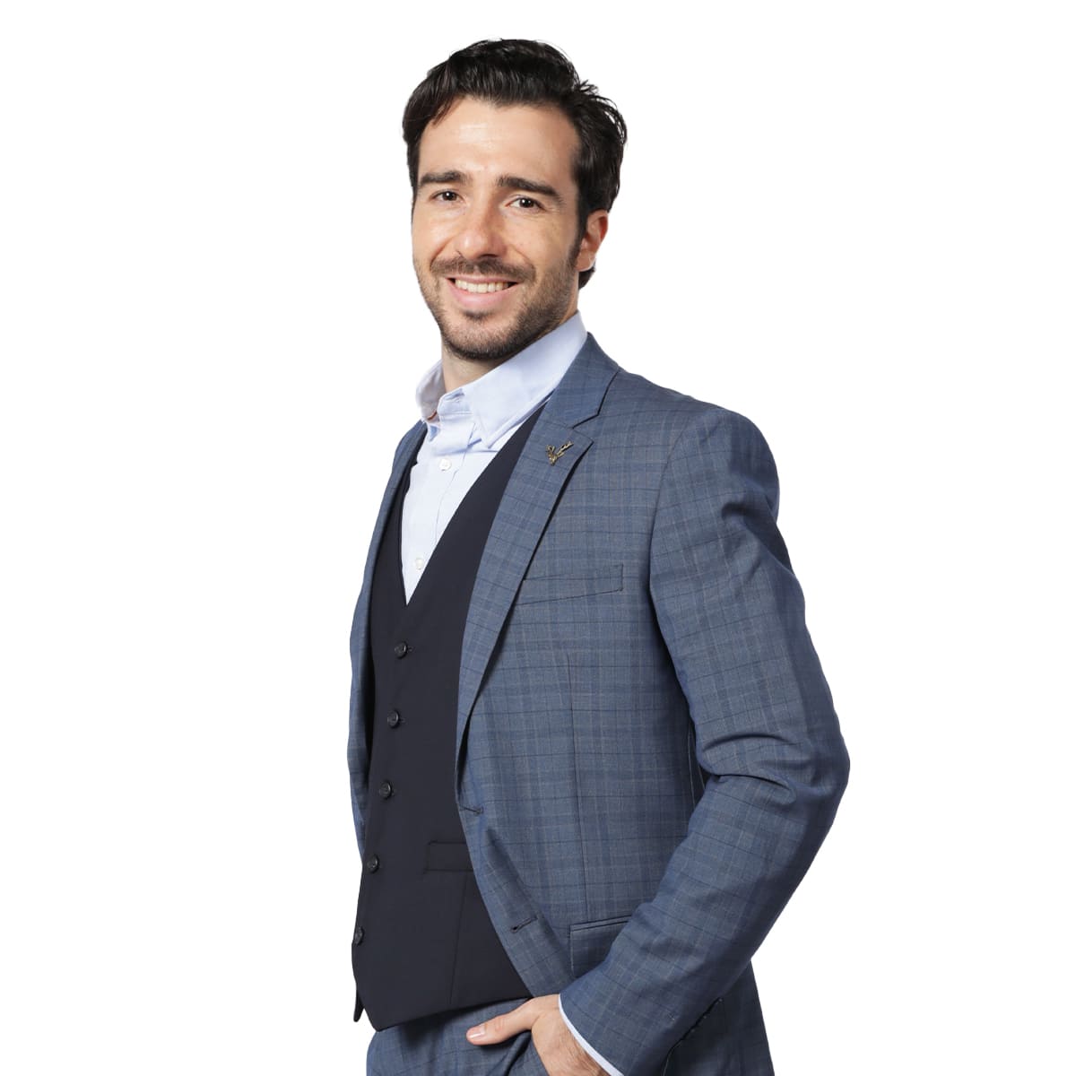 Chaleco Liso Regular Fit 4 Botones Joseph Abboud Para Hombre image number null