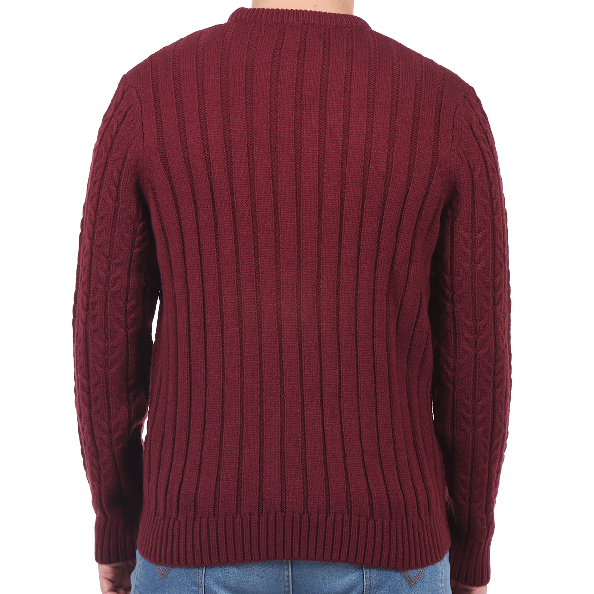 Su&eacute;ter Cuello Redondo Trenzado Lana Acr&iacute;lico OVS Hombre image number null