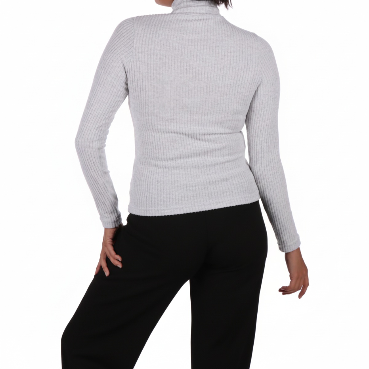 Su&eacute;ter Cuello Alto Acanalado Mujer DOMA NY Collection image number null