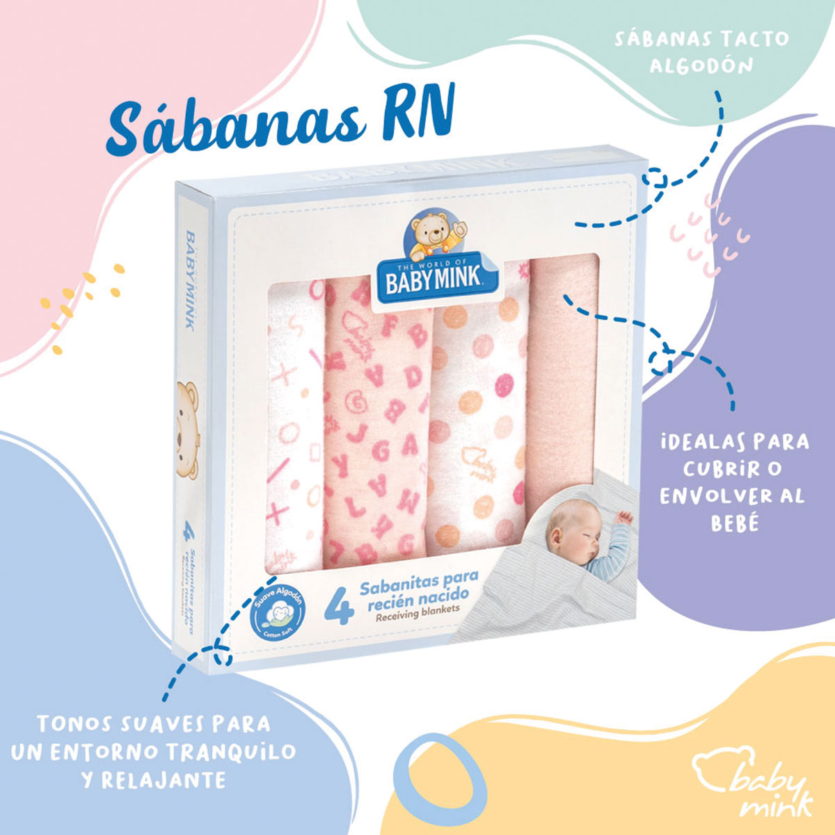 Set de Sabanas Reci&eacute;n Nacido Baby Mink image number null