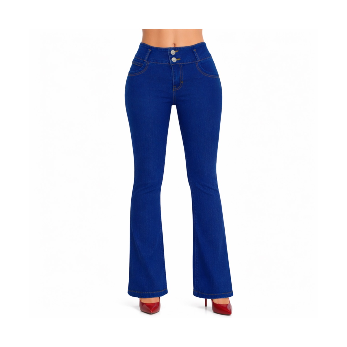 Jeans Pump Up Corte Campana Jeans Beronna Para Mujer image number null