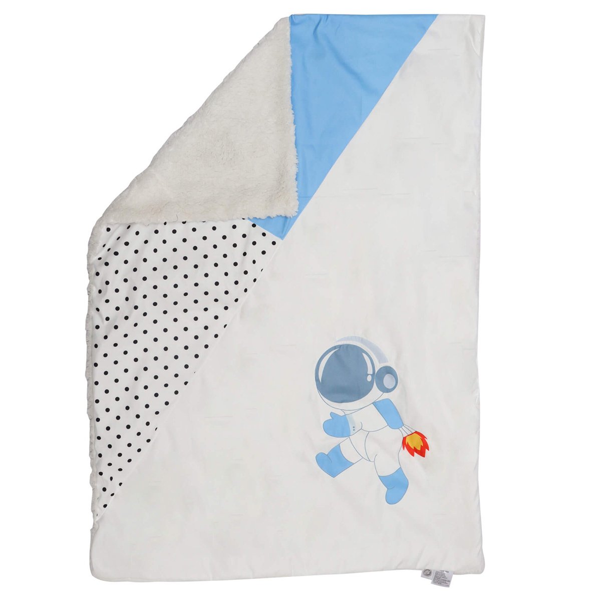 Edredon Cuna con Borrega Cary Astronauta 70x100 cm Azul image number null