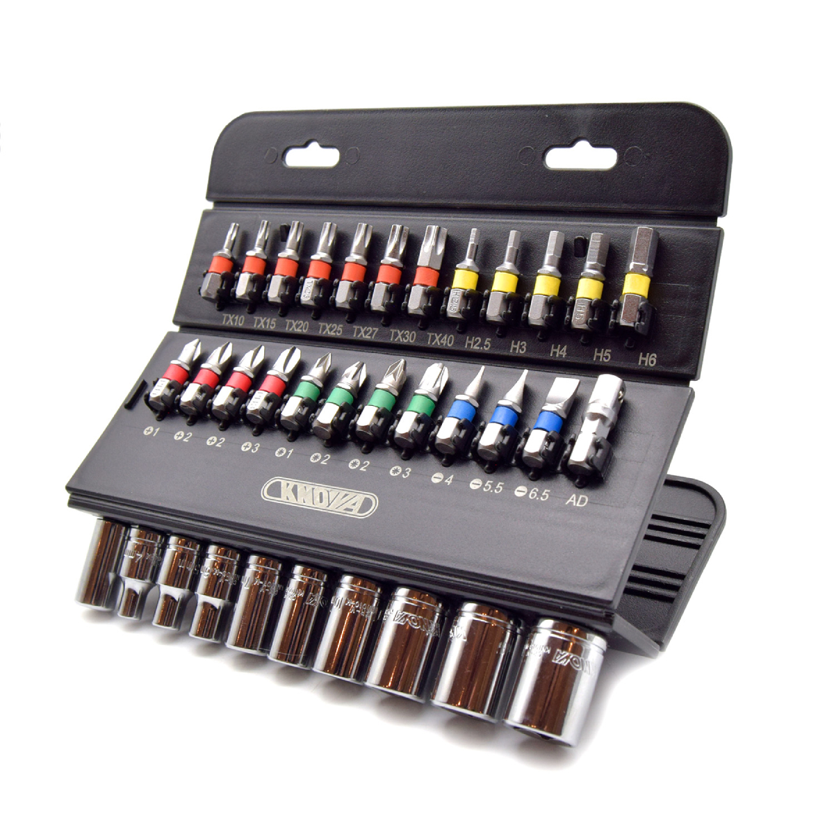 Juego de Dados y Puntas Knova de 14 Std con 37 Piezas image number null