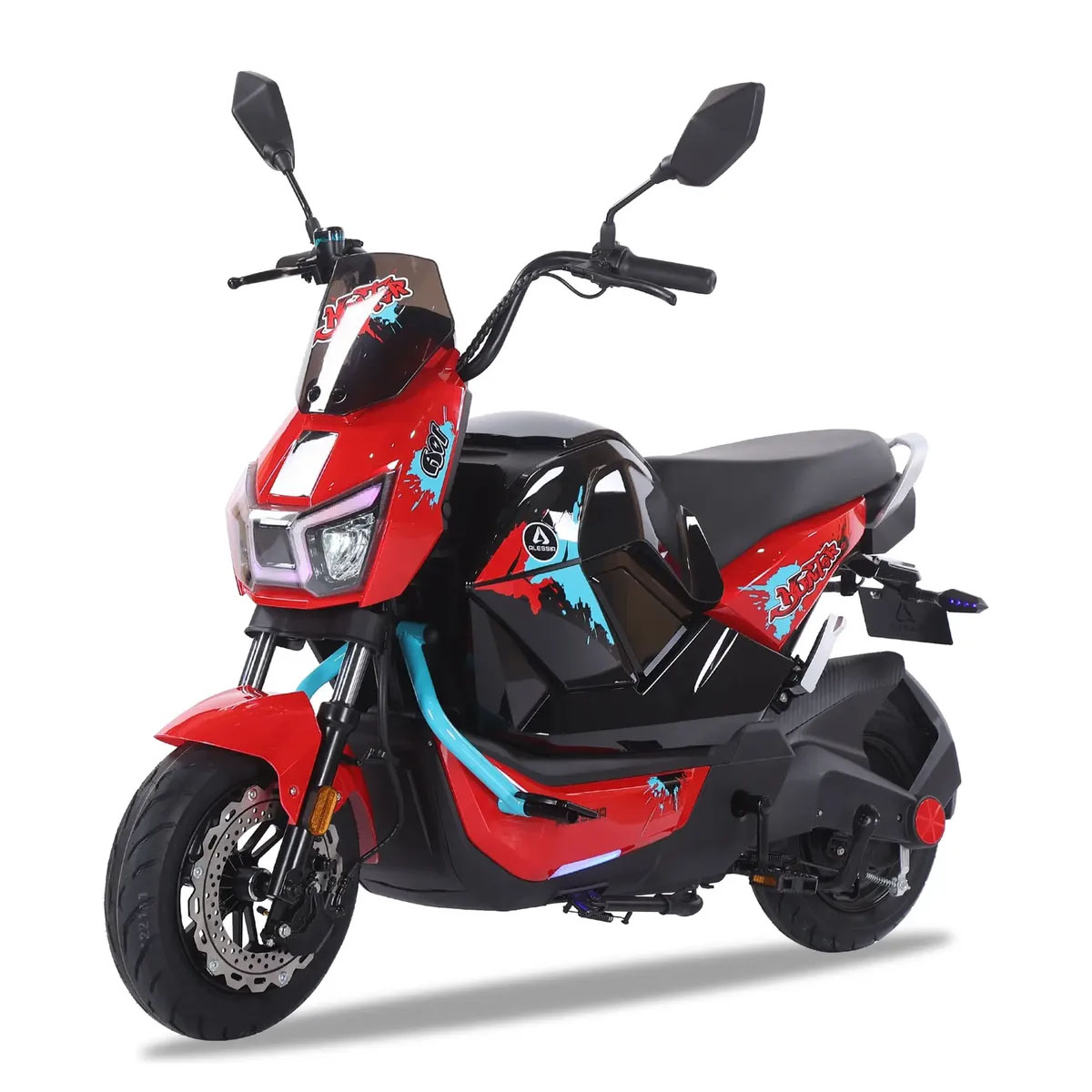 Motocicleta El&eacute;ctrica 800W Alessia Hunter Rojo image number null