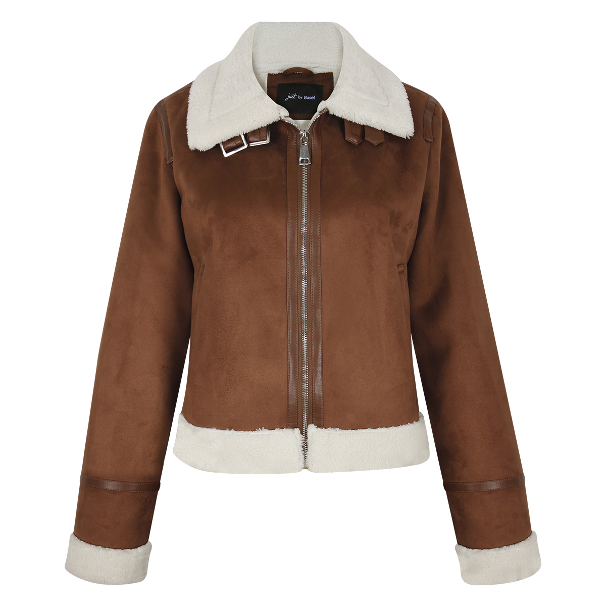 Chamarra tipo aviador con borrega para Mujer Petite JUST BY BASEL image number null