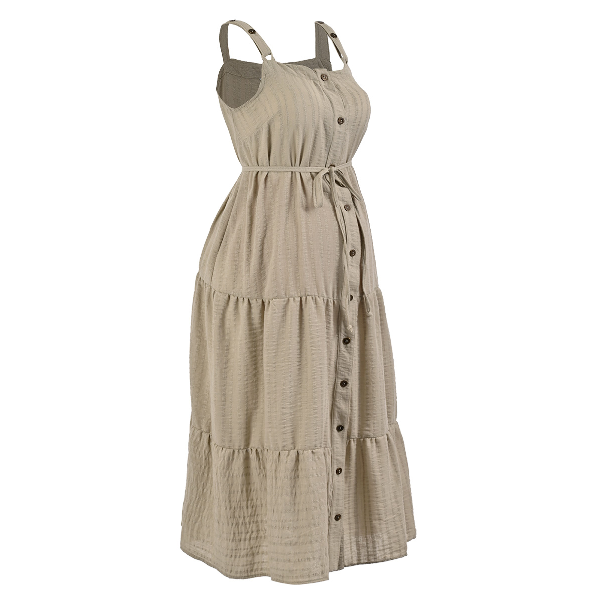 Maxi vestido de maternidad liso para mujer Noori. image number null