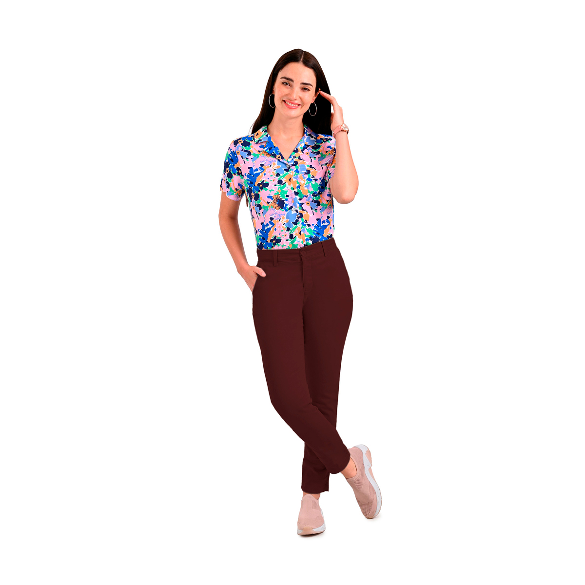 Pantal&oacute;n Casual Sin Pinza Slim Supply Para Mujer Casual image number null