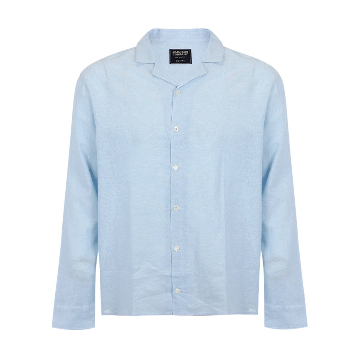 Camisa en Mezcla de Lino Jeanious Manga Larga para Hombre Plus image number null