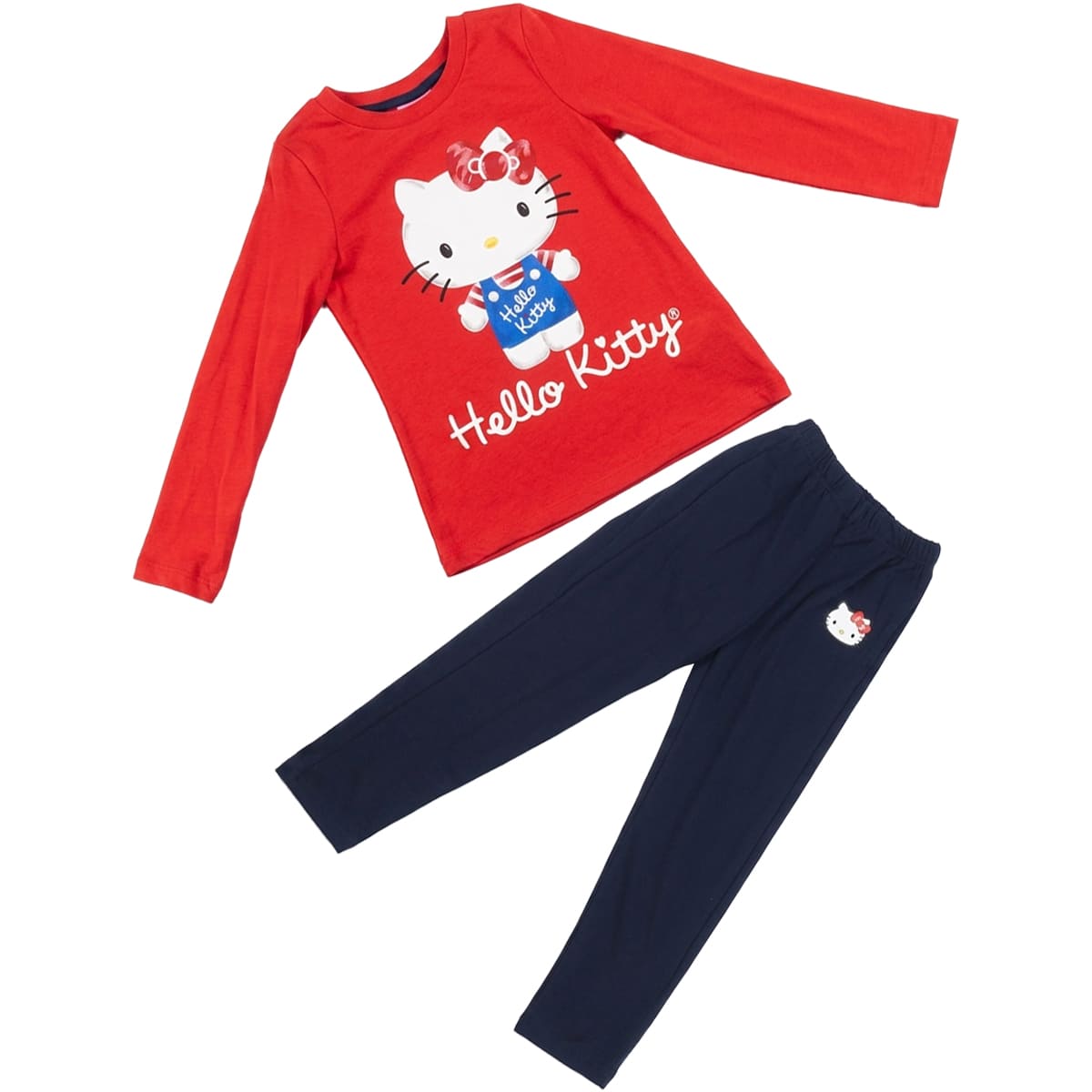 Pijama de Playera Manga Larga con Pantal&oacute;n Dise&ntilde;o Hello Kitty para Ni&ntilde;a image number null