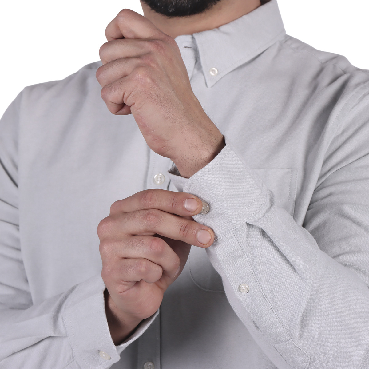 Camisa Oxford Manga Larga Dise&ntilde;o Liso Jeanius para Hombre image number null