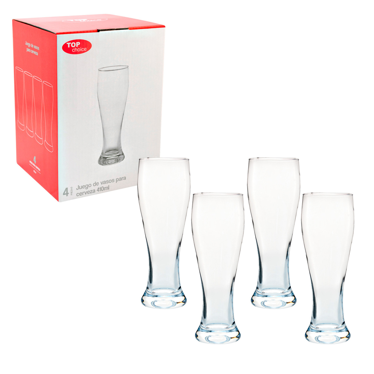 Juego De 4 Vasos Para Cerveza 410 Ml TOP CHOICE image number null