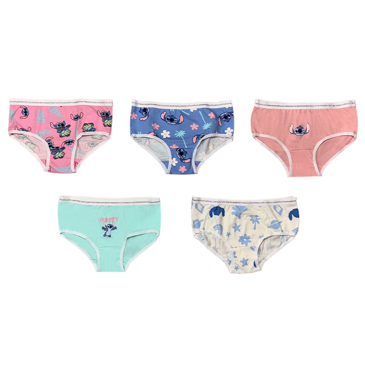 Set 5 Pack Panties Dise&ntilde;o Disney Stitch para Beb&eacute; Ni&ntilde;a image number null