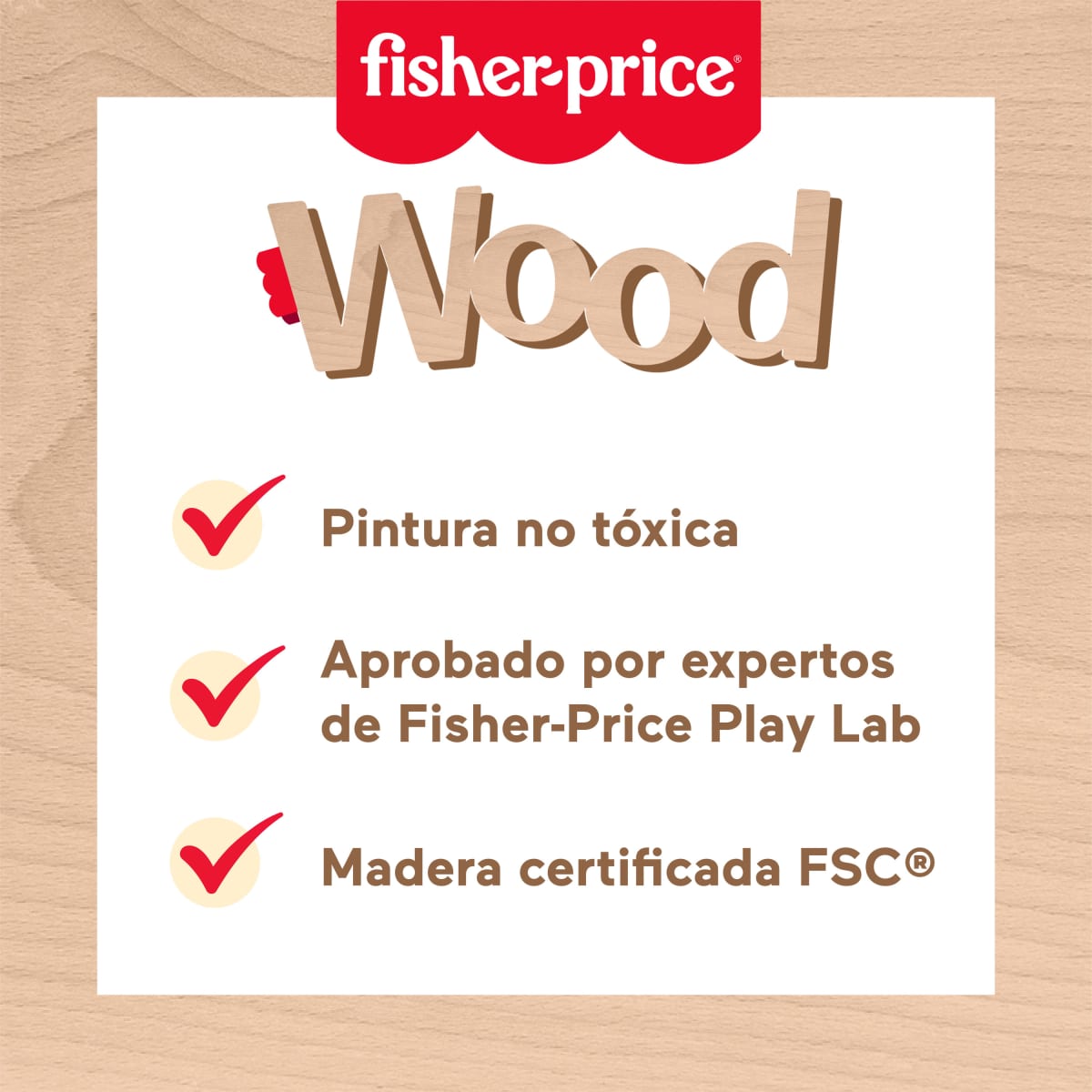 Fisher Price Para Bebes Torres De Actividades De Madera Mattel image number null