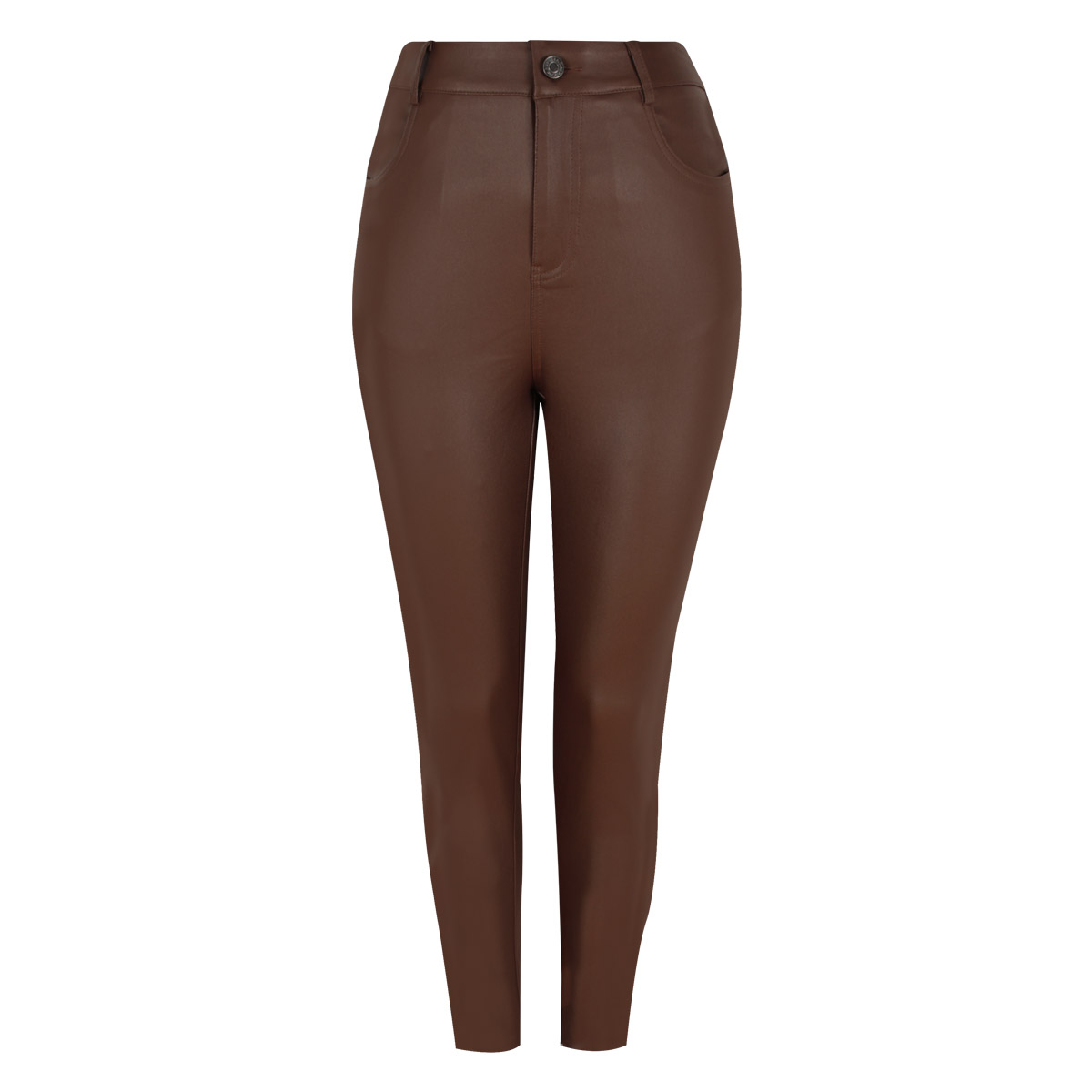 Pantal&oacute;n de Tiro Alto Efecto Tacto Piel para Mujer Junior image number null