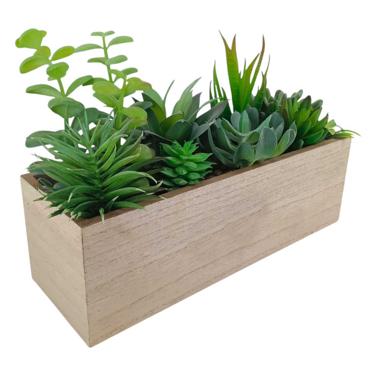 Maceta Decorativa Rectangular Natural Zense image number null