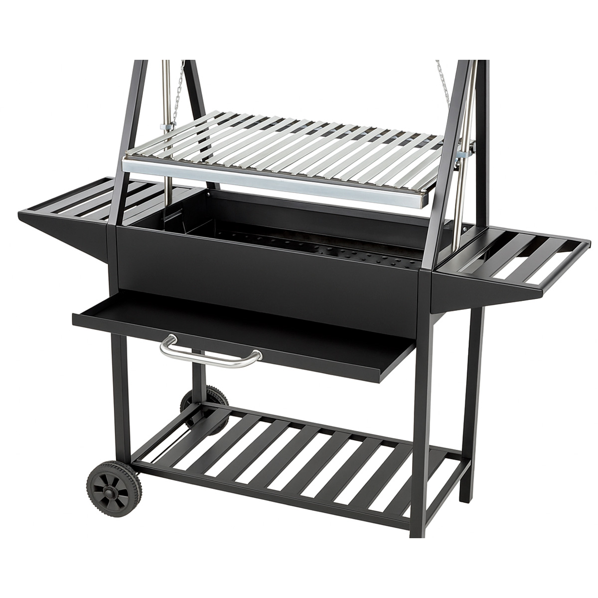 Asador Carb&oacute;n Parrilla Acero Inoxidable Easywheels image number null