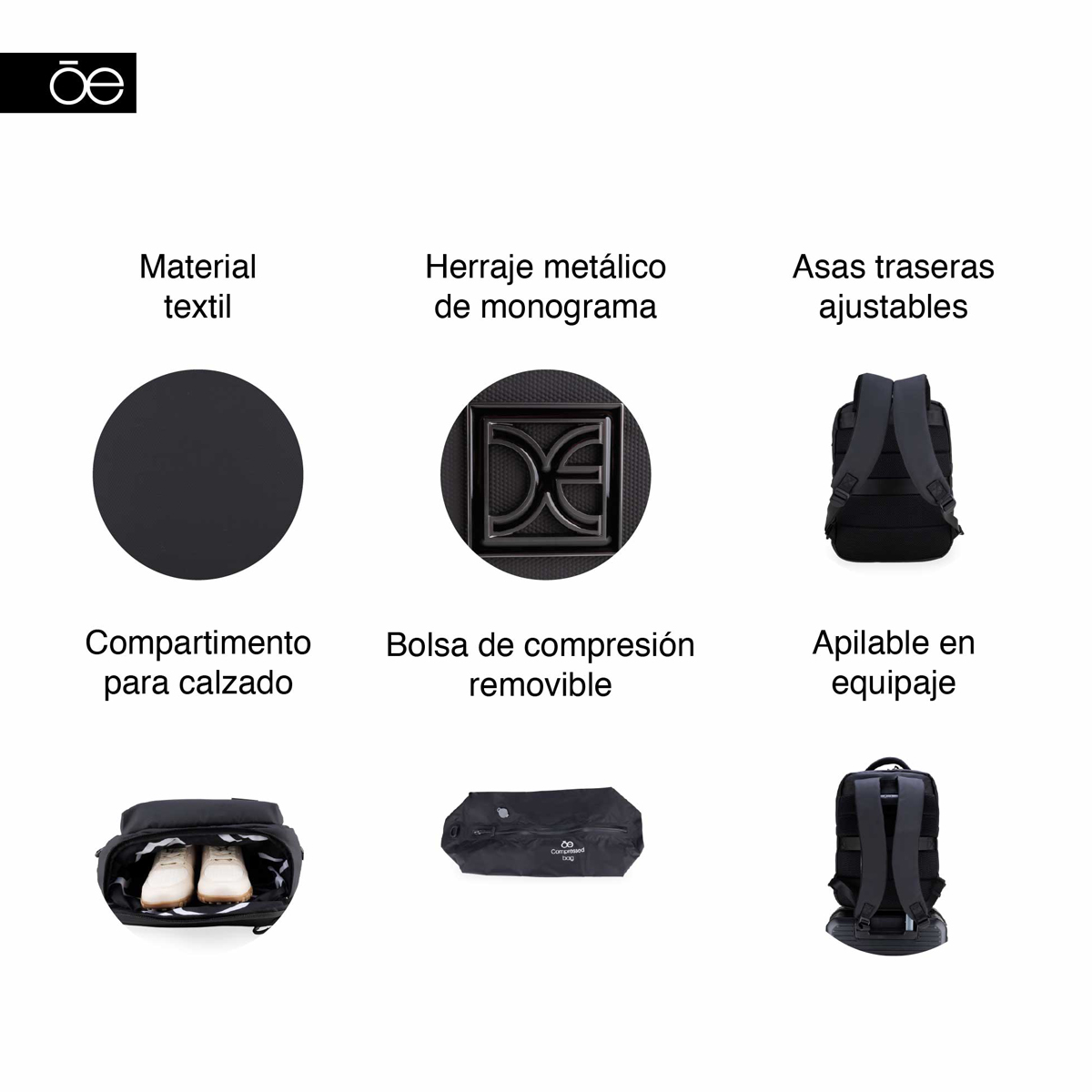 BackPack PortaLap SS 2EQCO26831NEG Negro Cloe image number null