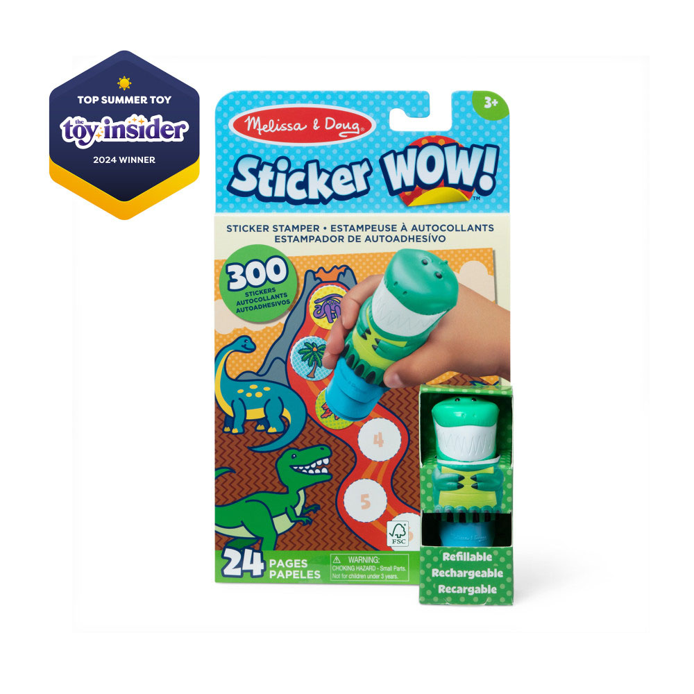 Melissa & Doug Set de Stickers Wow Dinosaurio SPIN MASTER image number null