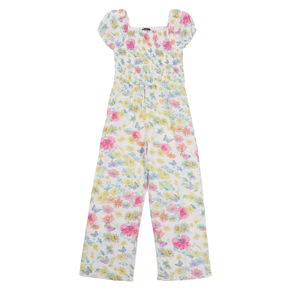 Jumpsuit Floral Estampado Lino Algod&oacute;n JEANIOUS para Ni&ntilde;a image number null