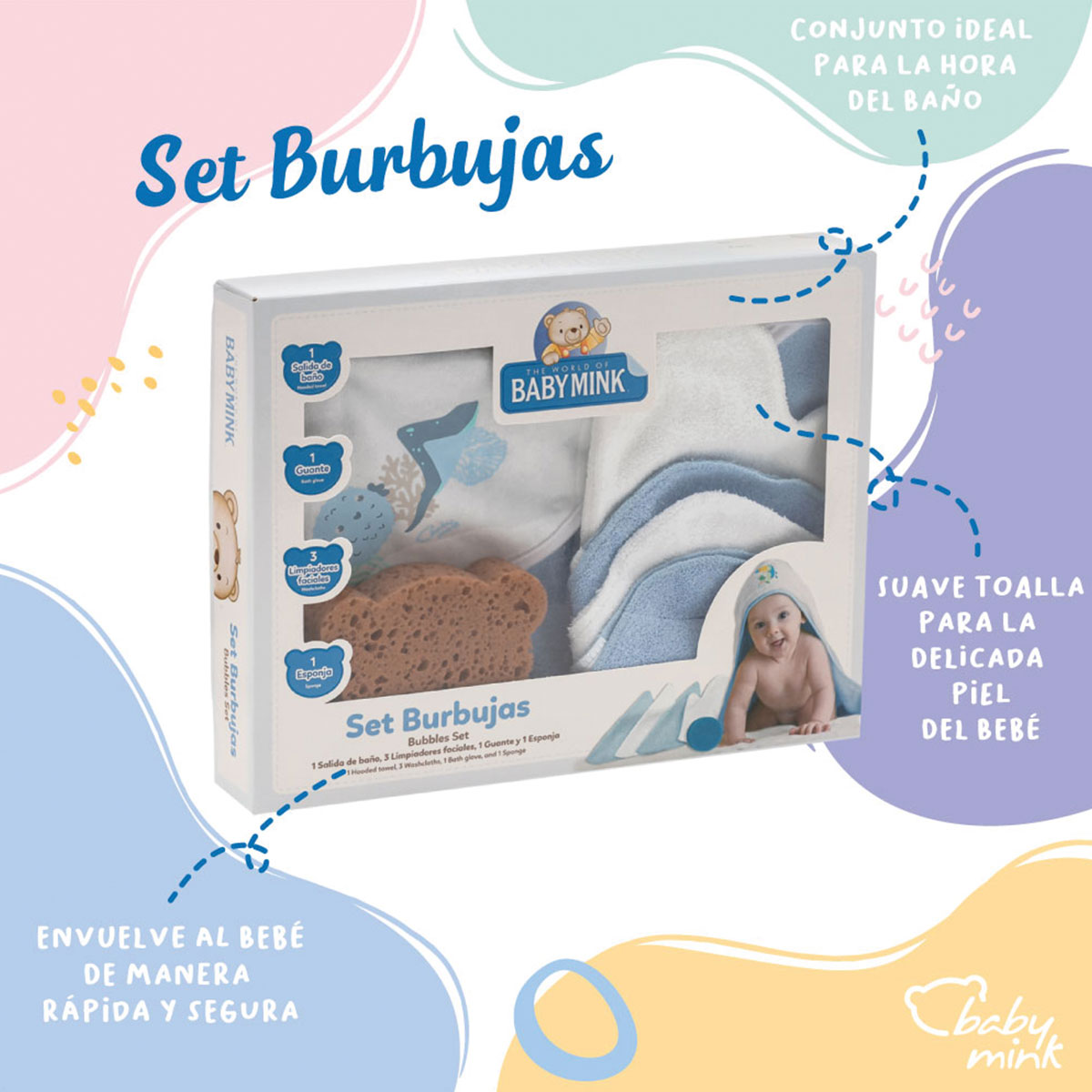 Set de Ba&ntilde;o de Burbujas Baby Mink image number null