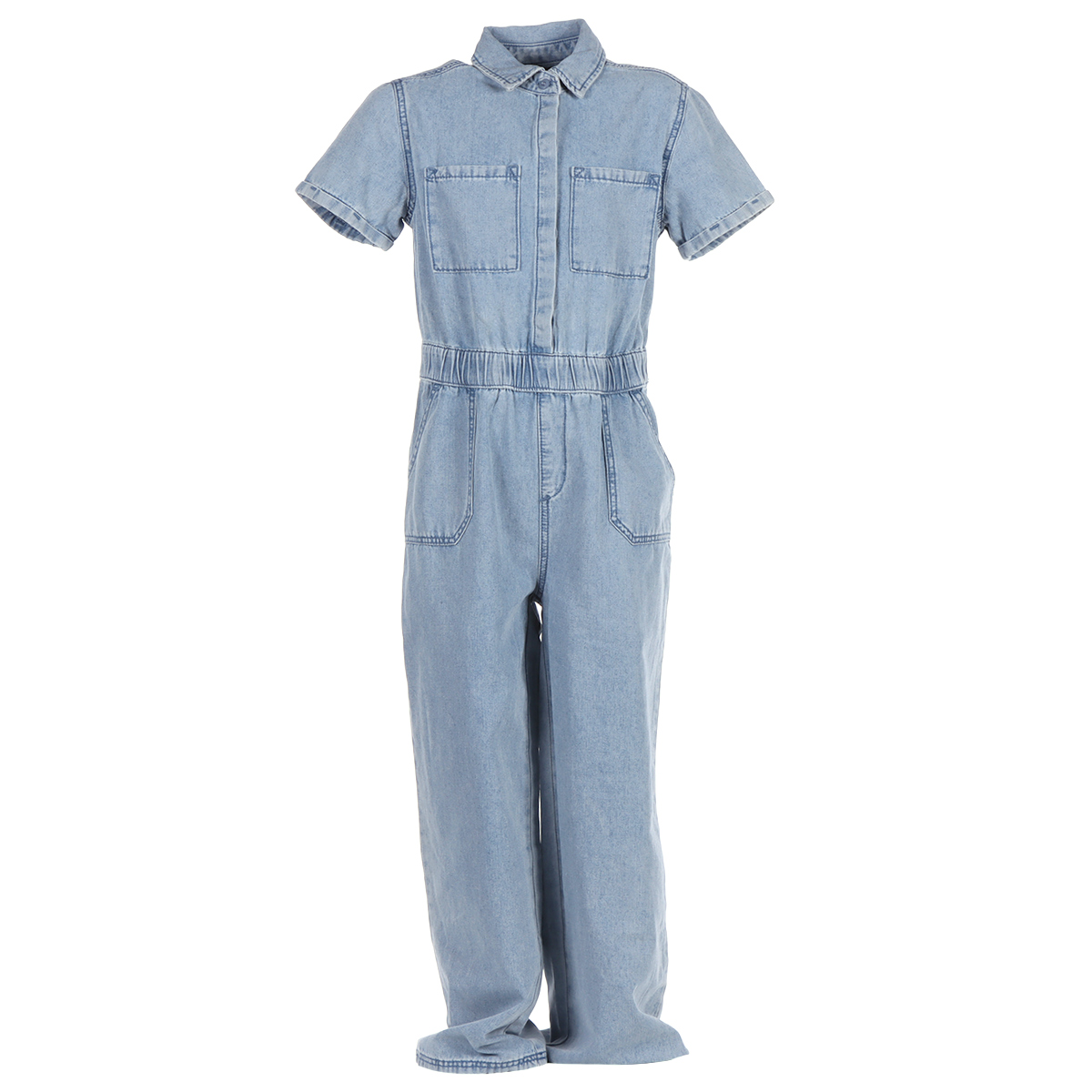 Jumpsuit Mezclilla Manga Corta Resorte Cintura Jeanious Ni&ntilde;a image number null
