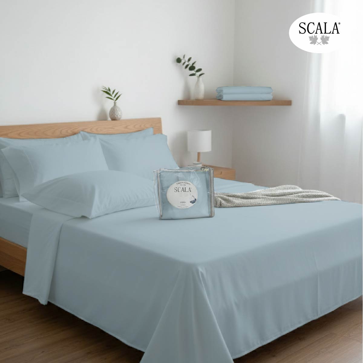 Sabanas King Azul Claro Scala image number null