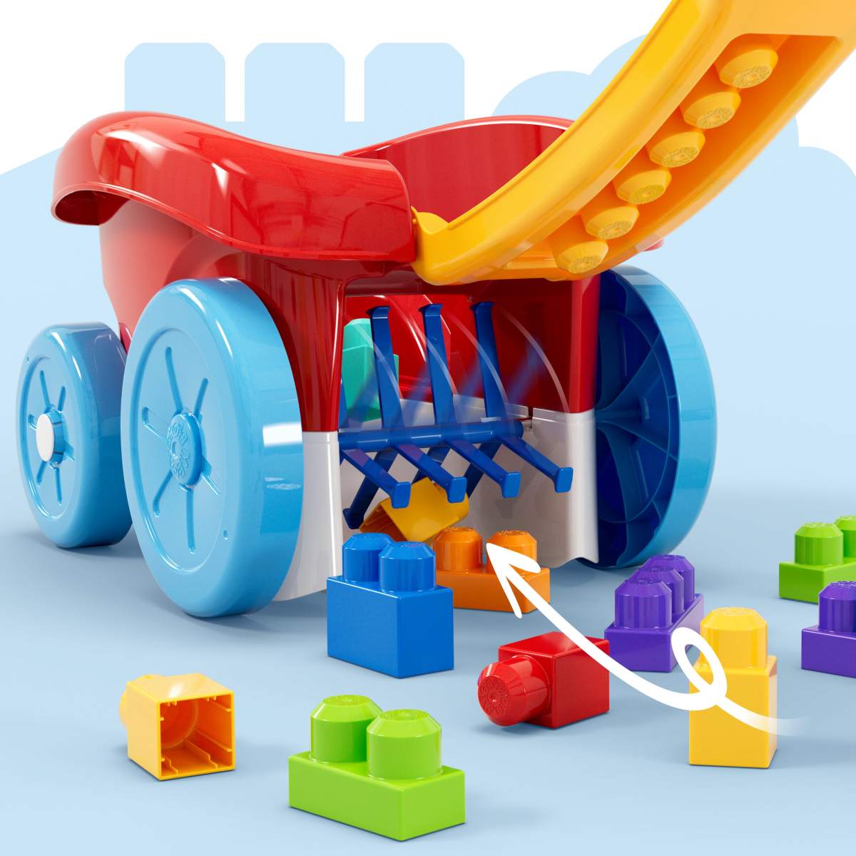 Mega Bloks Juguete De Construcci&oacute;n Vag&oacute;n Recoge Bloques image number null