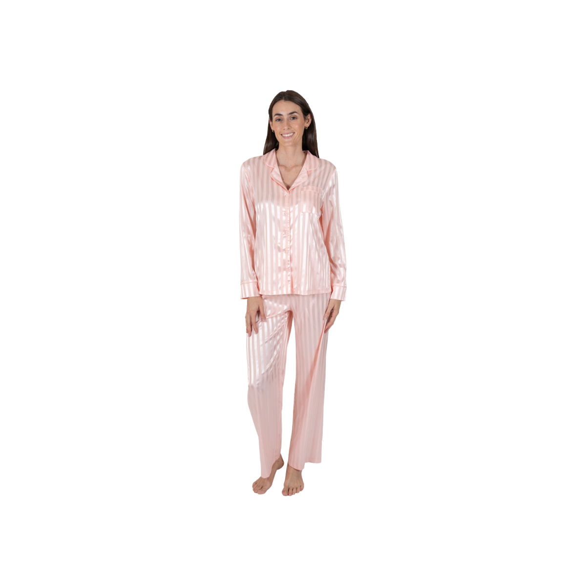 Pijama Camisa Manga Larga Y Pantalon Creaciones Parisina Para Mujer image number null